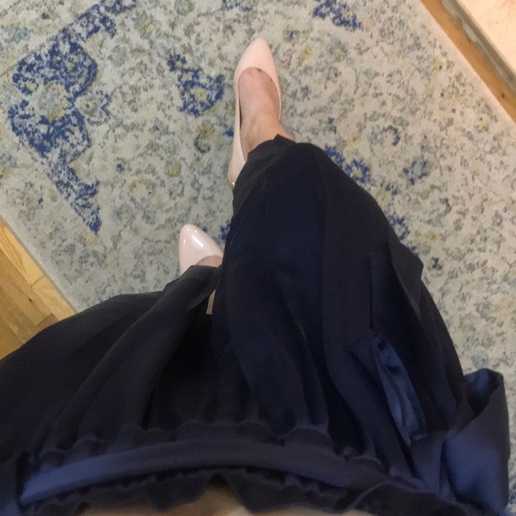 Navy Wide Leg Cropped Pant - Picture 9 of 15